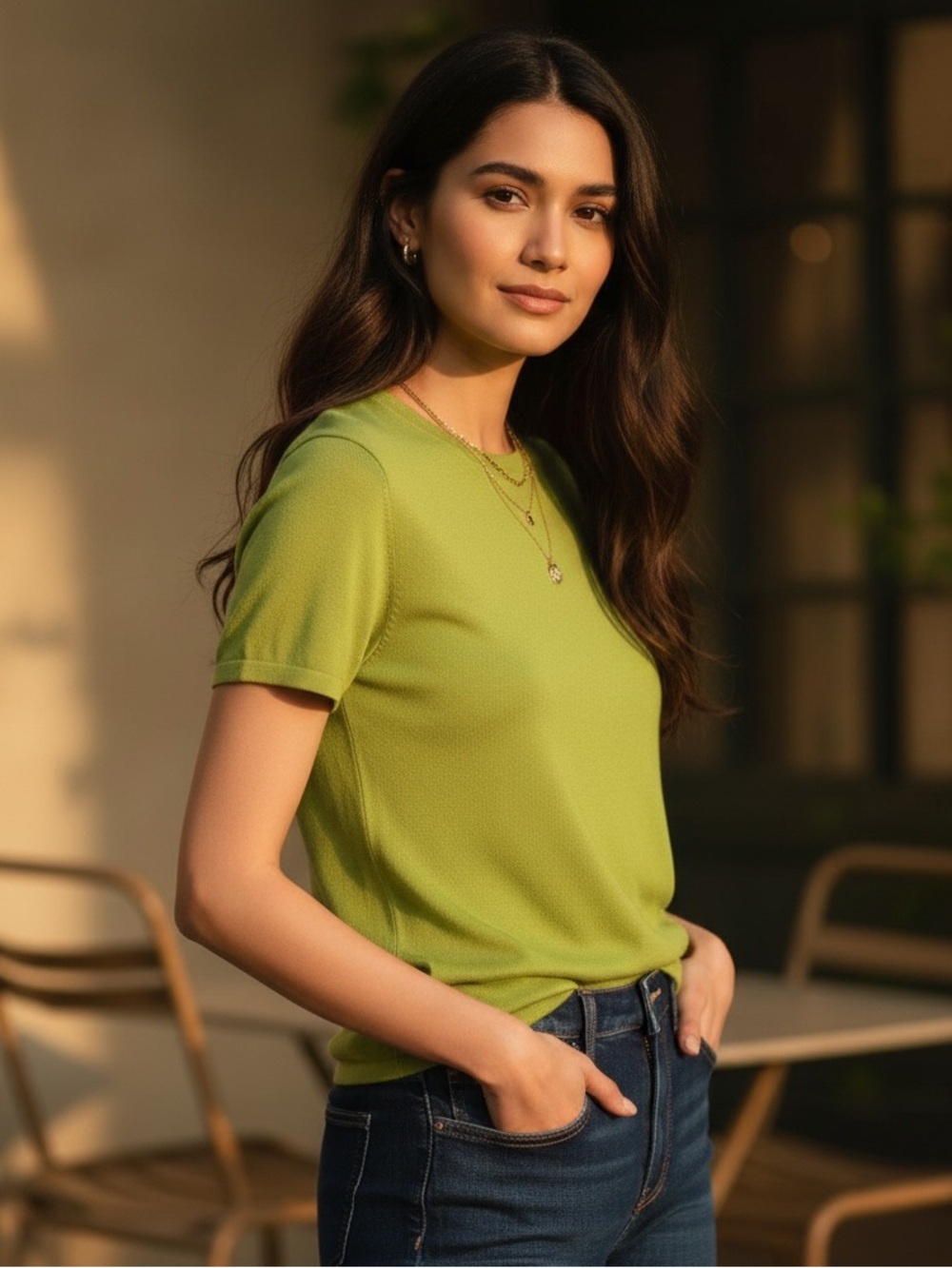 NWOT XS Tuckernuck Woodbine Cashmere Silk Katie Tee
